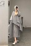 Daniel Andresen Knit Skirt Collection Handmade in Belgium DA-CARDINAL-HUI 1 Virgin wool Grey PDA7